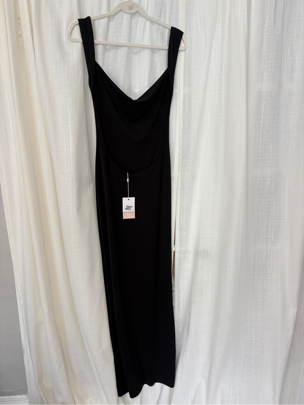 Tiger Mist Black Cowl Neck Maxi Dress
